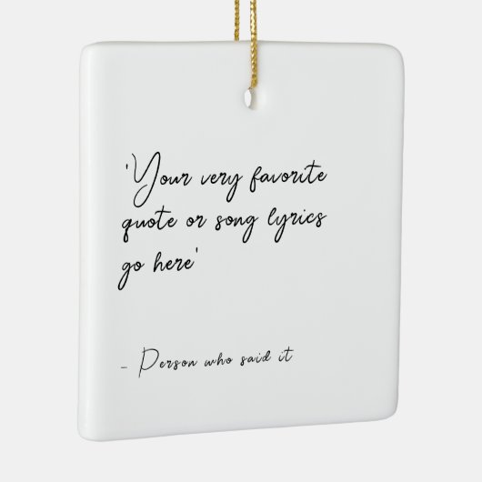 Texte für benutzerdefinierte Zitate oder Songtitel Keramikornament (Rechts)