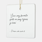 Texte für benutzerdefinierte Zitate oder Songtitel Keramikornament (Links)