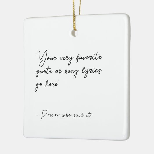 Texte für benutzerdefinierte Zitate oder Songtitel Keramikornament (Links)