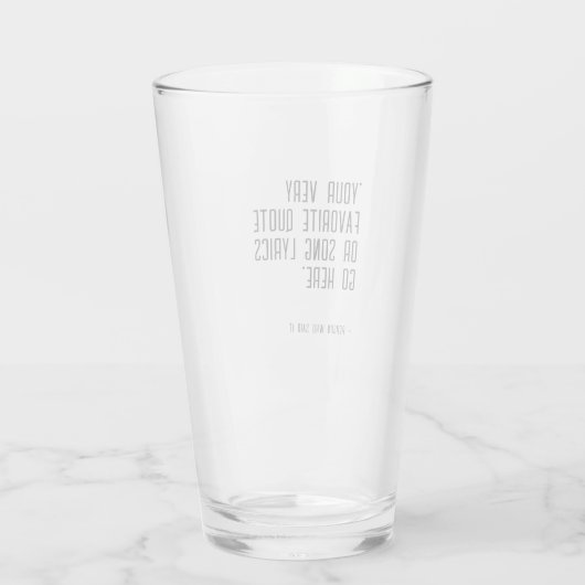 Texte für individuelles Zitat oder Lied - einzigar Glas (Rückseite)