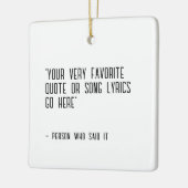 Texte für individuelles Zitat oder Lied - einzigar Keramikornament (Links)