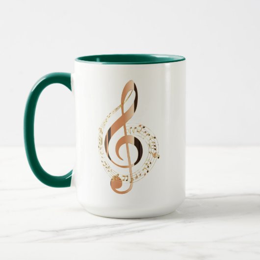 Texte in Motion - Design stilisierter Musikangebot Tasse (Links)