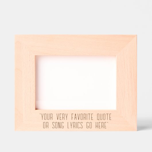 Texte mit individuellem Angebot oder Song Geätzte Rahmen (Vorderseite)