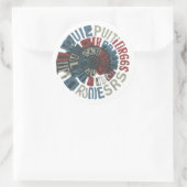 Texte Runder Aufkleber (Tasche)