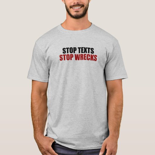 Texte stoppen Wracks T-Shirt (Vorderseite)