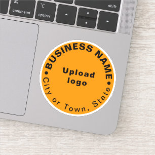 Texte zu den Circular Business Brands auf Orange V Aufkleber