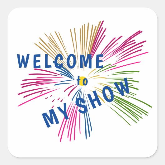 Texte zu Feuerwerkskörpern Quadratischer Aufkleber (Vorderseite)