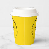 Texte zu "Round Pattern Business Brands" auf Gelb Pappbecher (Rechts)