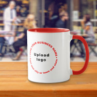 Texte zu "Round Pattern Business Brands" auf "Red