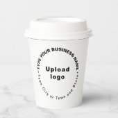 Texte zu "Round Pattern Business Brands" auf Weiß Pappbecher (Vorderseite)