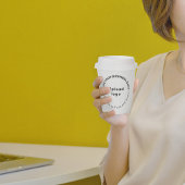 Texte zu "Round Pattern Business Brands" auf Weiß Pappbecher