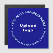 Texte zum Circle Business auf Blue Magnetic Card Magnetkarte (Vorne/Hinten)