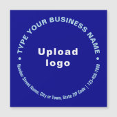 Texte zum Circle Business auf Blue Magnetic Card Magnetkarte (Vorderseite)