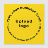 Texte zum Thema "Circle Business" auf der gelben M Magnetkarte (Vorderseite)