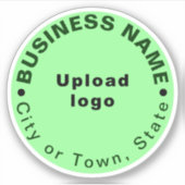 Texte zur Marke "Circular Business" auf hellgrünem Aufkleber (Vorderseite)