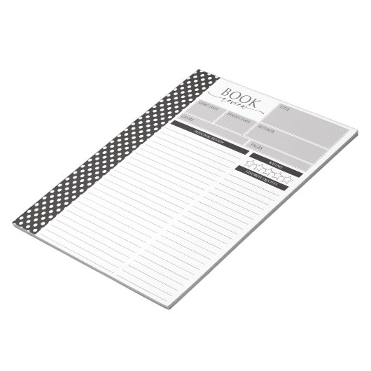 Texteditor für Schwarz-Weiß-Lesekarten Notizblock (angewinkelt)