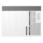 Texteditor für Schwarz-Weiß-Lesekarten Notizblock (Vorderseite)