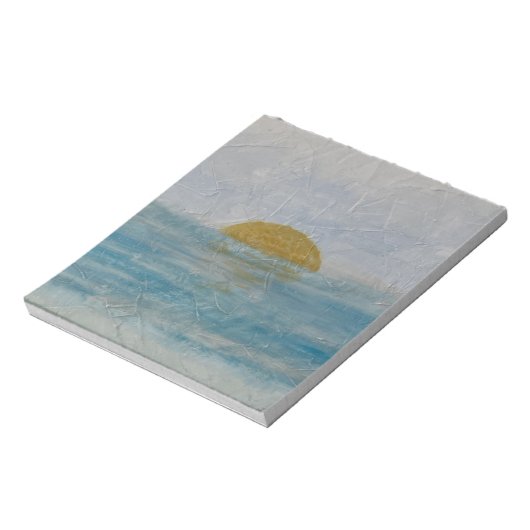 Texteditor für Wasserfarben im sonnigen Ozean Notizblock (Rotiert)