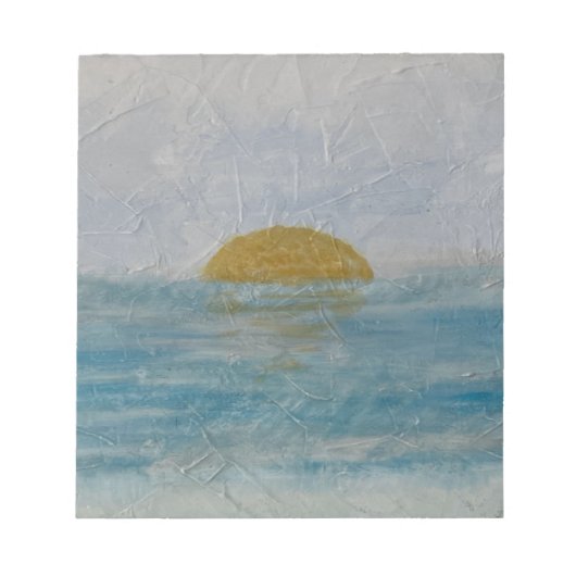 Texteditor für Wasserfarben im sonnigen Ozean Notizblock (Vorderseite)