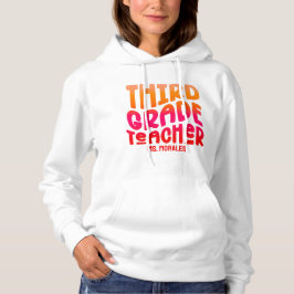 Texteditor Orange Red Ombre Hoodie