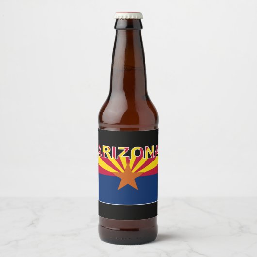 Texteflag Arizona Bierflaschenetikett (Vorderseite)