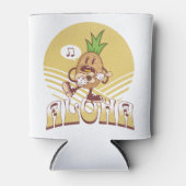 Textentwurf "Aloha" im Retro-Stil Dosenkühler (Vorderseite)