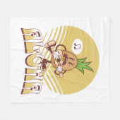 Textentwurf "Aloha" im Retro-Stil Fleecedecke (Vorderseite (Horizontal))