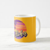 Textentwurf "Aloha" im Retro-Stil Kaffeetasse (VorderseiteRechts)