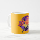 Textentwurf "Aloha" im Retro-Stil Kaffeetasse (Vorderseite Links)