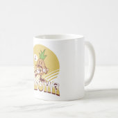 Textentwurf "Aloha" im Retro-Stil Kaffeetasse (VorderseiteRechts)