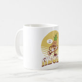 Textentwurf "Aloha" im Retro-Stil Kaffeetasse (Vorderseite Links)