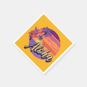 Textentwurf "Aloha" im Retro-Stil Serviette (Ecke)