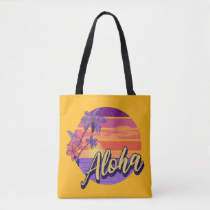Textentwurf "Aloha" im Retro-Stil Tasche