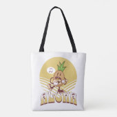 Textentwurf "Aloha" im Retro-Stil Tasche (Rückseite)