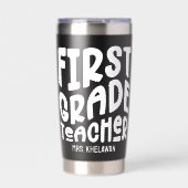 Textentwurf der ersten Klasse für Lehrer Minimalis Thermobecher (Vorderseite)