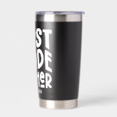 Textentwurf der ersten Klasse für Lehrer Minimalis Thermobecher (Links)