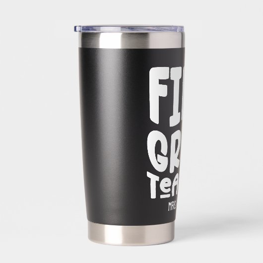 Textentwurf der ersten Klasse für Lehrer Minimalis Thermobecher (Rechts)