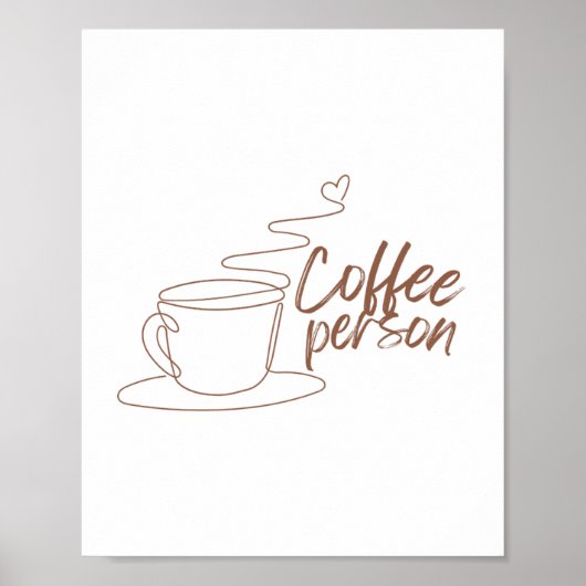 Textentwurf für den Kaffee Poster (Vorne)