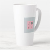 Textentwurf für hübsche Liebe auf einer Latte-Tass Milchtasse (Rechte Ecke)