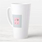 Textentwurf für hübsche Liebe auf einer Latte-Tass Milchtasse (Linke Ecke)