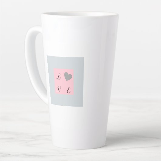 Textentwurf für hübsche Liebe auf einer Latte-Tass Milchtasse (Linke Ecke)