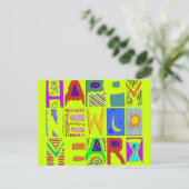 Textentwurf "Happy New Year" Feiertagspostkarte (Stehend Vorderseite)