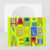 Textentwurf "Happy New Year" Feiertagspostkarte (Vorne/Hinten)