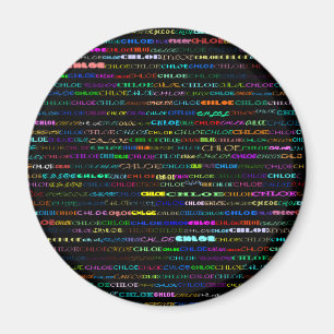 Textentwurf im runden Bild abfragen Magnet