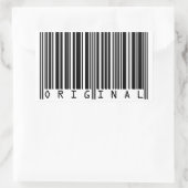 Textentwurf Strichcode ORIGINAL Rechteckiger Aufkleber (Tasche)