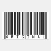 Textentwurf Strichcode ORIGINAL Rechteckiger Aufkleber (Vorderseite)