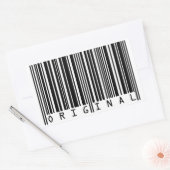 Textentwurf Strichcode ORIGINAL Rechteckiger Aufkleber (Umschlag)