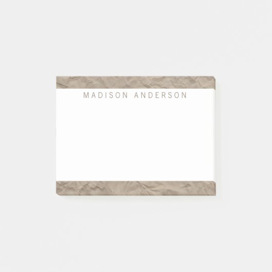 Textepapier | Minimalistisch modern Personalisiert Post-it Klebezettel (Vorderseite)