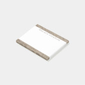 Textepapier | Minimalistisch modern Personalisiert Post-it Klebezettel (angewinkelt)