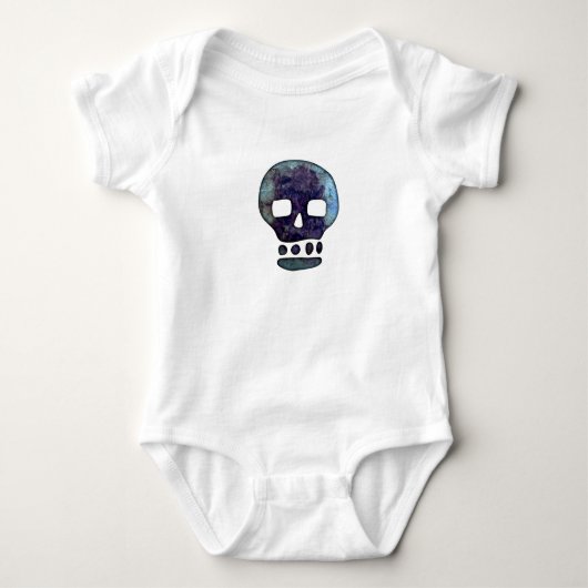 Texter Schädel Baby Strampler (Vorderseite)